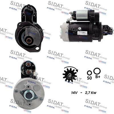 SIDAT S12BH0801A2 Starter motor 58402680