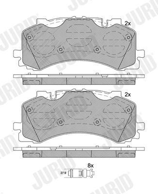 573902J Disc brake pads JURID 25909 review and test