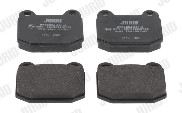 573936J JURID Brake pad set MITSUBISHI not prepared for wear indicator, without accessories