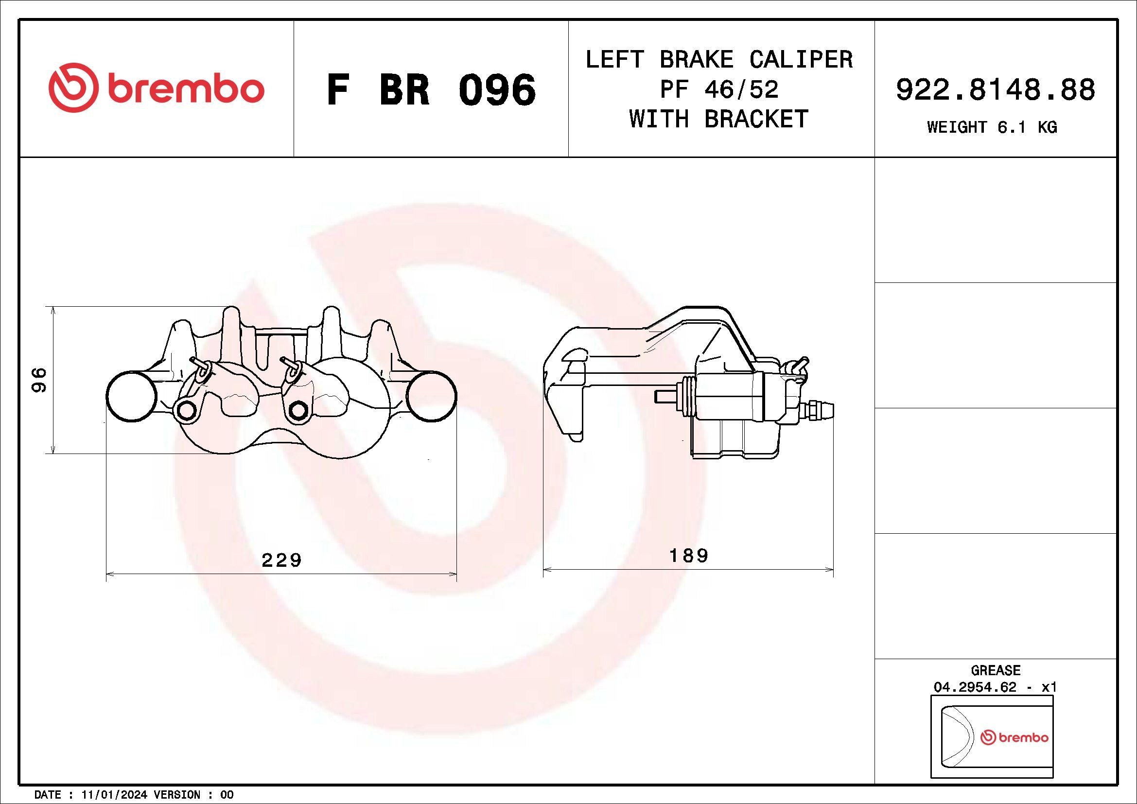 BREMBO Calipers F BR 096