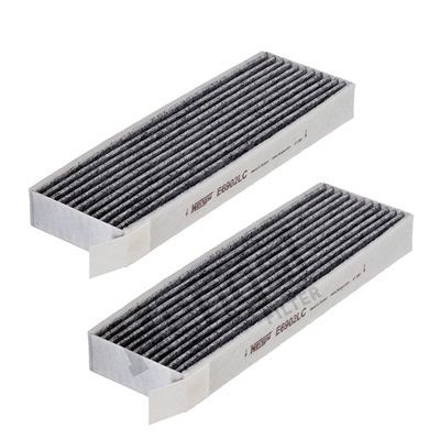 E6902LC-2 HENGST FILTER Pollen filter JEEP Activated Carbon Filter, 255 mm x 82 mm x 30 mm