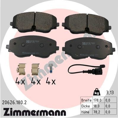 Great value for money - ZIMMERMANN Brake pad set 20626.180.2