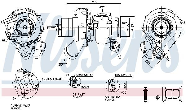 NISSENS 93677 Turbolader für SCANIA P,G,R,T - series LKW in Original Qualität