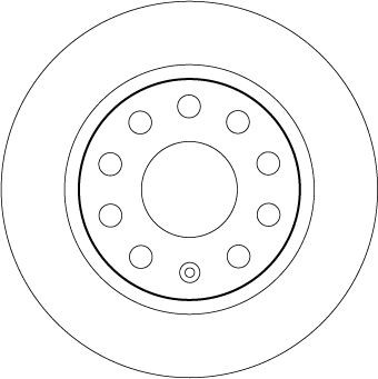 TRW 253x10mm, 9x112, solid, Painted Ø: 253mm, Num. of holes: 9, Brake Disc Thickness: 10mm Brake rotor DF6553 buy