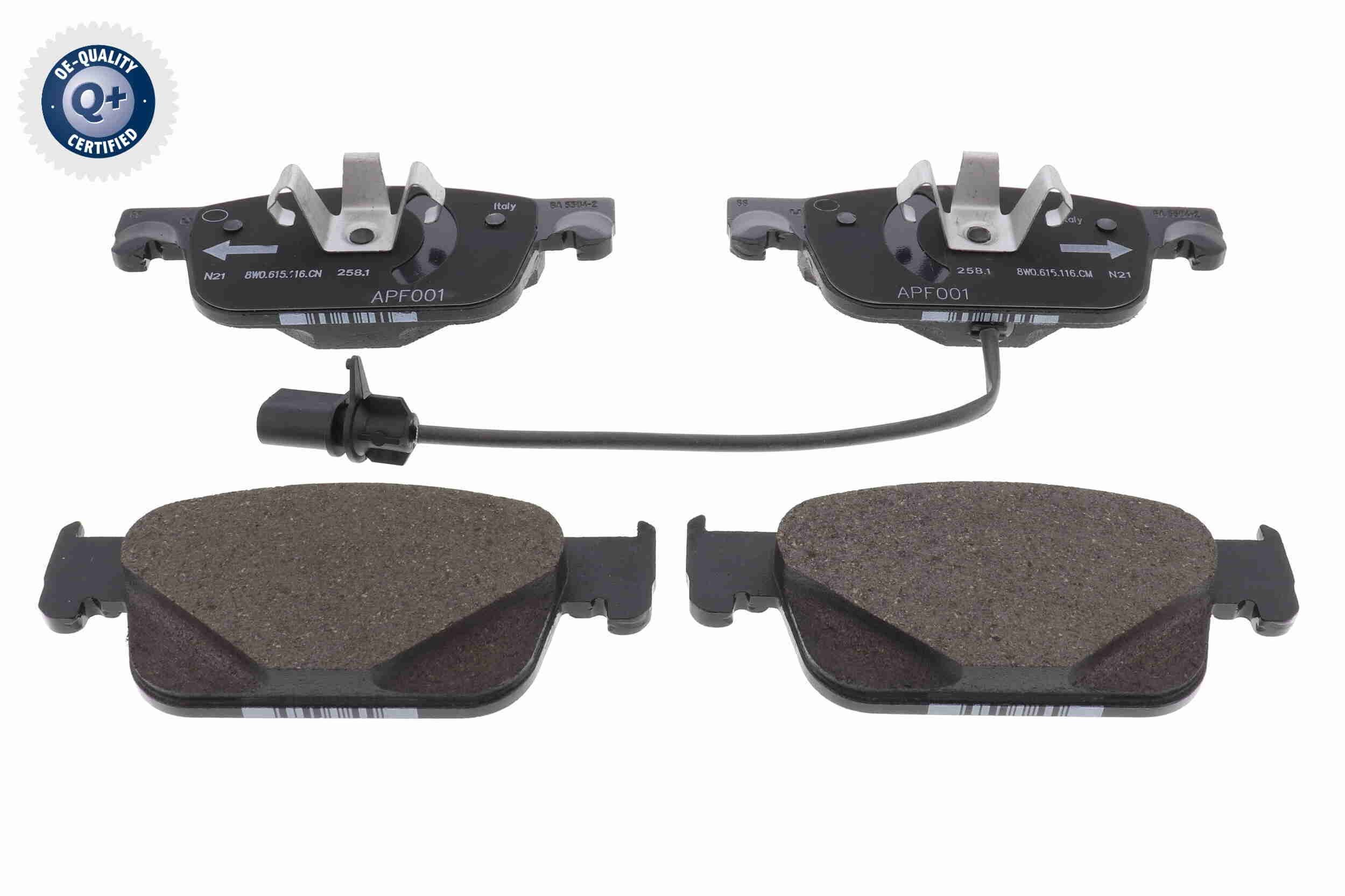Audi A5 Set of brake pads 20300995 VAICO V10-7595 online buy