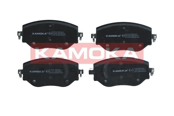 JQ101057 KAMOKA Brake pad set DACIA Front Axle, excl. wear warning contact, not prepared for wear indicator