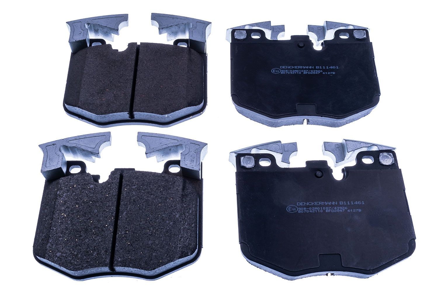 DENCKERMANN B111461 Brake pad set Front Axle, prepared for wear indicator, excl. wear warning contact
