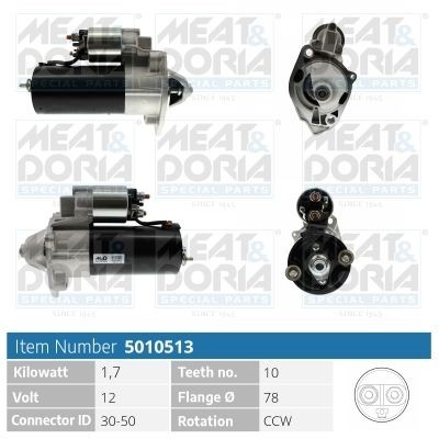MEAT & DORIA 5010513 Starter motor 003-151-79-01