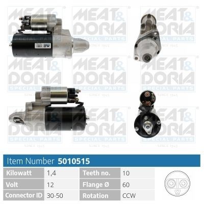 MEAT & DORIA 5010515 Starter motor A006 151 1001