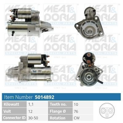 MEAT & DORIA 5014892 Starter motor 1473072