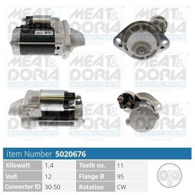 MEAT & DORIA 5020676 Starter motor 1366956