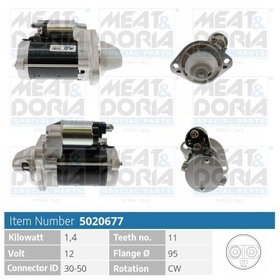 MEAT & DORIA 5020677 Starter motor 129242-77010