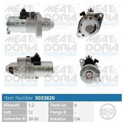 MEAT & DORIA 5033820 Starter motor 31200-RAD-004