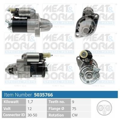 MEAT & DORIA 5035766 Starter motor 31200-RAA-A01