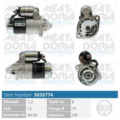 MEAT & DORIA 5035774 Starter motor MD172861