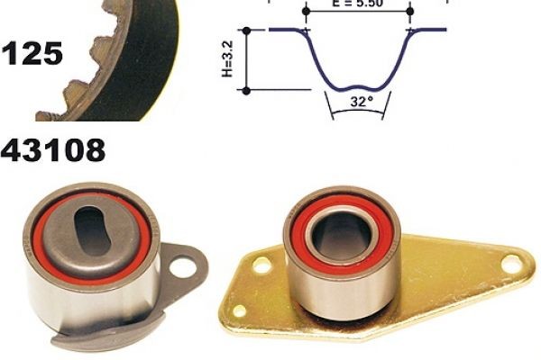 MAPCO 23108 Timing belt kit Renault 19 I 1.7 73 hp Petrol 1990 price