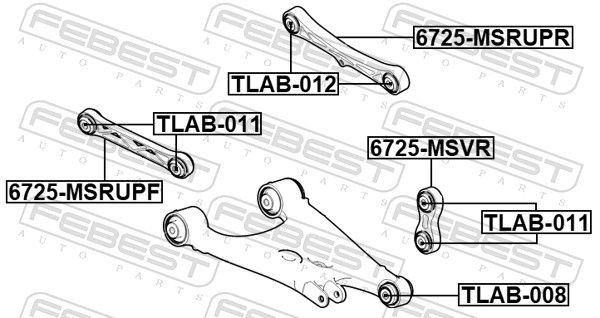 FEBEST Wishbone 6725-MSVR for TESLA Model S (5YJS)