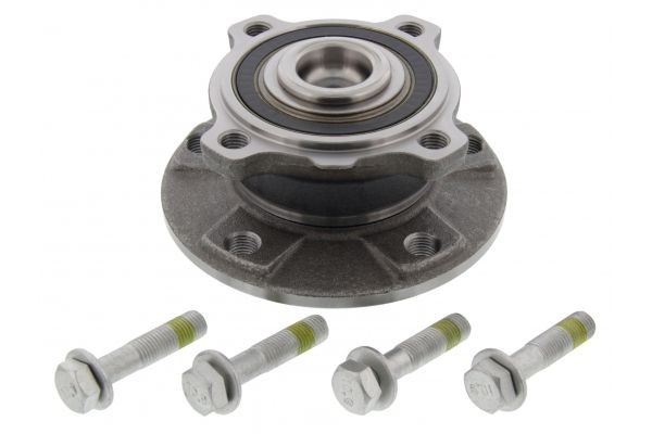 26666 MAPCO Wheel bearings BMW Front axle both sides, with wheel hub, with ABS sensor ring