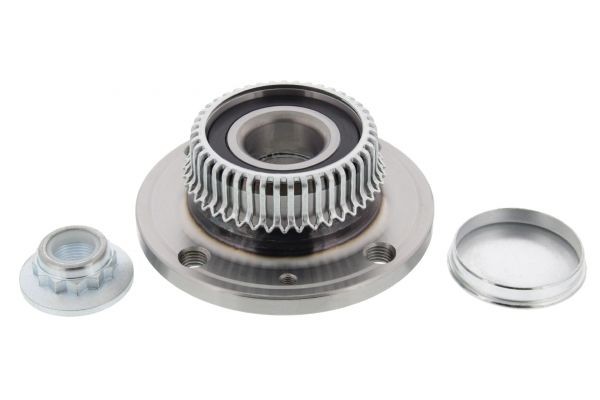 MAPCO 26774 Wheel bearing kit Rear Axle both sides, with lock nuts, with wheel hub, with ABS sensor ring, 120 mm