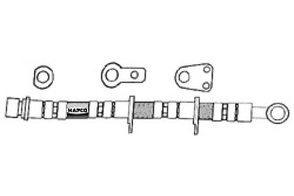MAPCO Front Axle Right, 718 mm Length: 718mm Brake line 3357 buy
