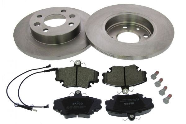 MAPCO Front Axle, solid, incl. wear warning contact Ø: 238mm, Brake Disc Thickness: 12mm Brake discs and pads 47152 buy