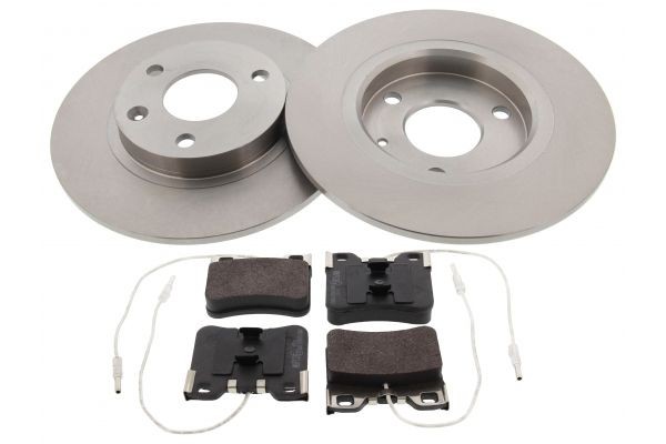 MAPCO Front Axle, solid, excl. wear warning contact Ø: 238mm, Brake Disc Thickness: 8mm Brake discs and pads 47450 buy