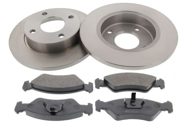 MAPCO Front Axle, solid, excl. wear warning contact Ø: 240mm, Brake Disc Thickness: 12mm Brake discs and pads 47653 buy
