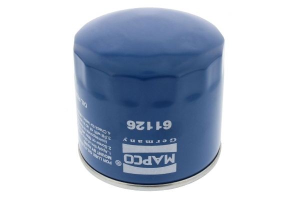 61126 MAPCO Oil filters FIAT 3/4-16 UNF, Spin-on Filter