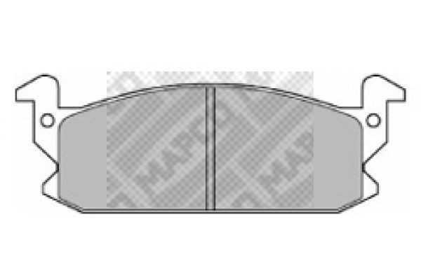 180467 MAPCO Assale anteriore Alt.: 44,3mm, Largh.: 124,3mm, Spessore: 14mm Pastiglie dei freni 6246 acquisto online