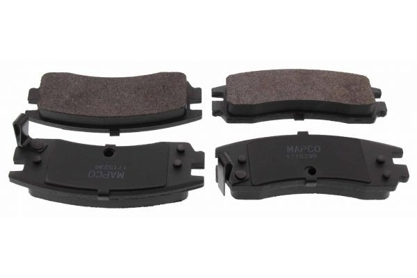 MAPCO 6520 Brake pad set Rear Axle, incl. wear warning contact, with anti-squeak plate