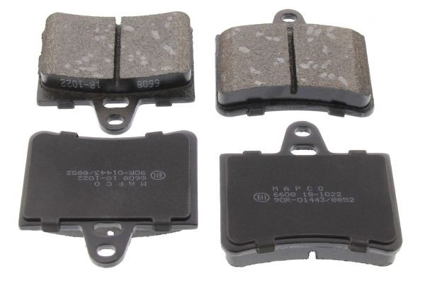 MAPCO 6608 Brake pad set Rear Axle, with anti-squeak plate