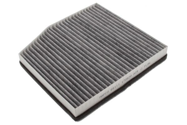 MAPCO Activated Carbon Filter, 218 mm x 162,5 mm x 26 mm Width: 162,5mm, Height: 26mm, Length: 218mm Cabin filter 66111 buy
