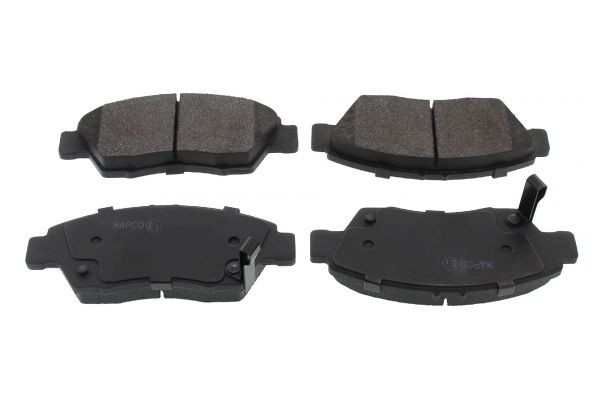 MAPCO 6653 Brake pad set Front Axle, with acoustic wear warning, with anti-squeak plate
