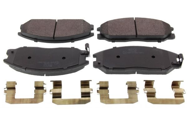 MAPCO 6738 Brake pad set Front Axle, with acoustic wear warning, with anti-squeak plate