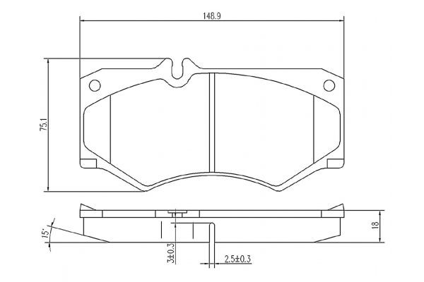 MAPCO 6828 Brake pad set Front Axle, prepared for wear indicator, excl. wear warning contact