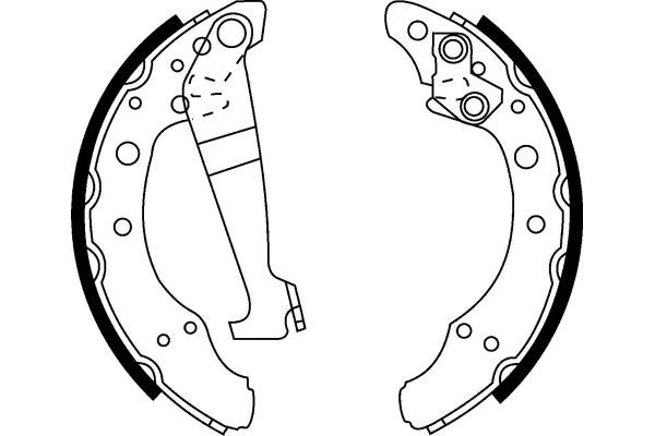 MAPCO 8778 Brake Shoe Set Rear Axle, 200 x 40 mm, with lever