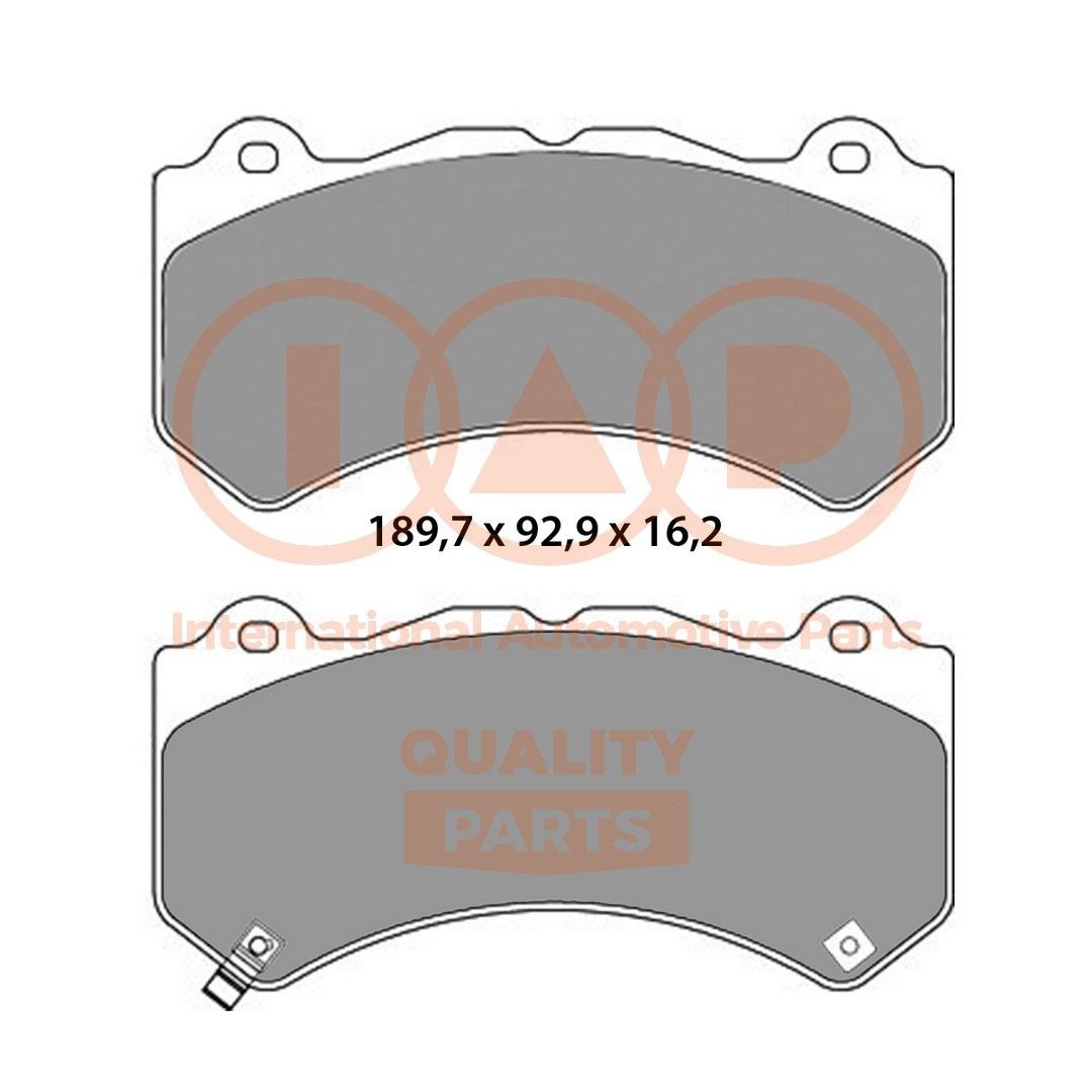 IAP QUALITY PARTS 704-13240 Brake pad set D1060JF20C