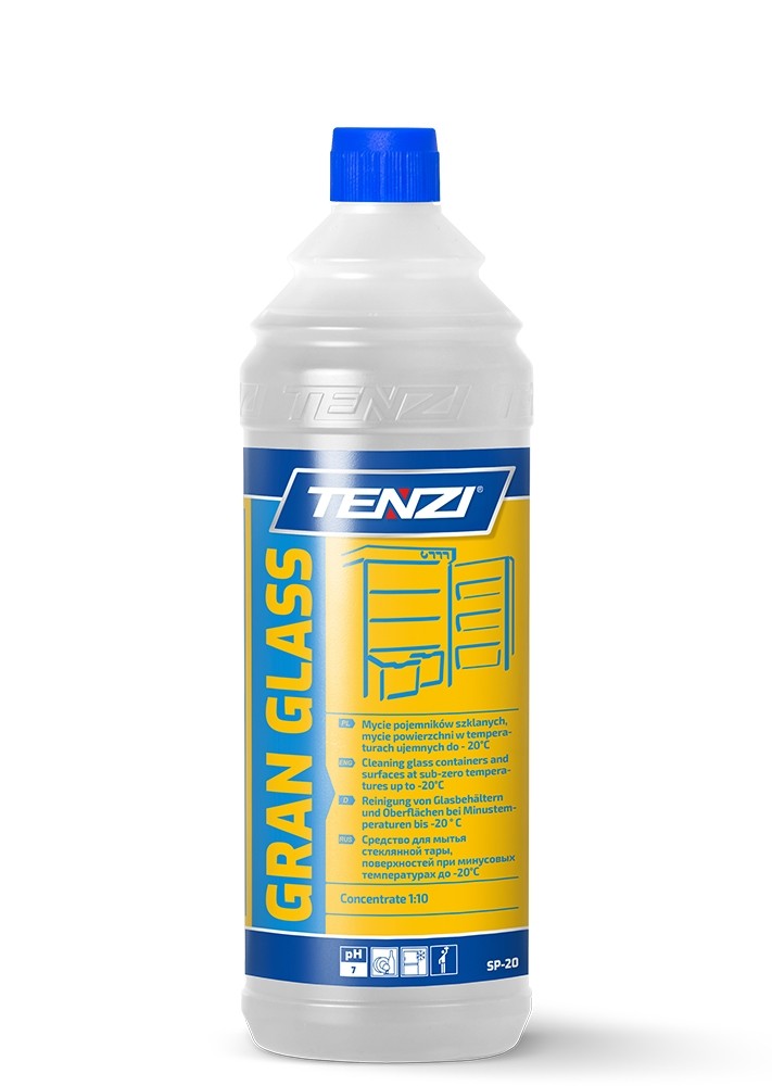 TENZI Gran Glass SP20001 Industrial Cleaner Bottle, pH 7, SP-20, Capacity: 1l