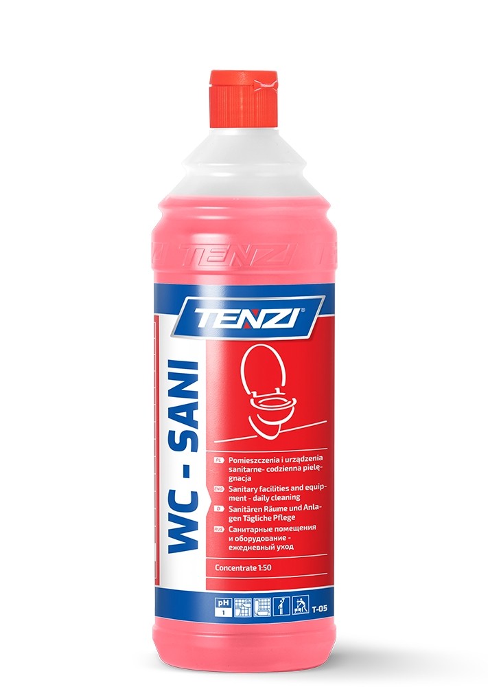 TENZI WC-SANI T05001 Industrial Cleaner Bottle, ph 1, T-05, Capacity: 1l