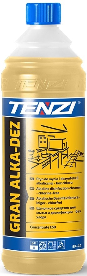 TENZI Gran Alka Dez SP24001 Universal cleaner Bottle, pH 14, SP-24, Capacity: 1l