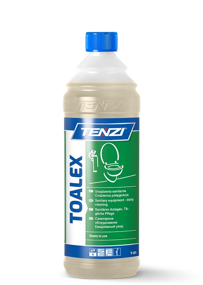 TENZI TOALEX T01001 Industrial Cleaner Bottle, pH 13, T-01, Capacity: 1l