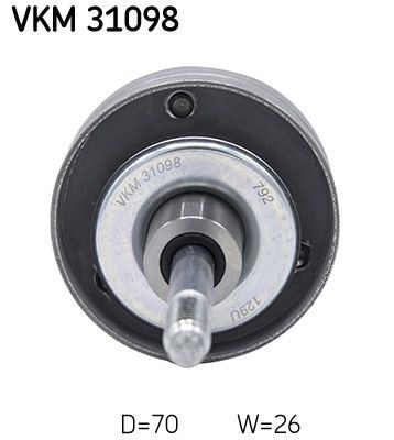 SKF VKM 31098 Deflection / guide pulley, v-ribbed belt VW TOURAN 2011 in original quality