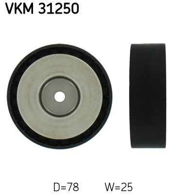 Original VKM 31250 SKF Deflection / guide pulley, v-ribbed belt VW