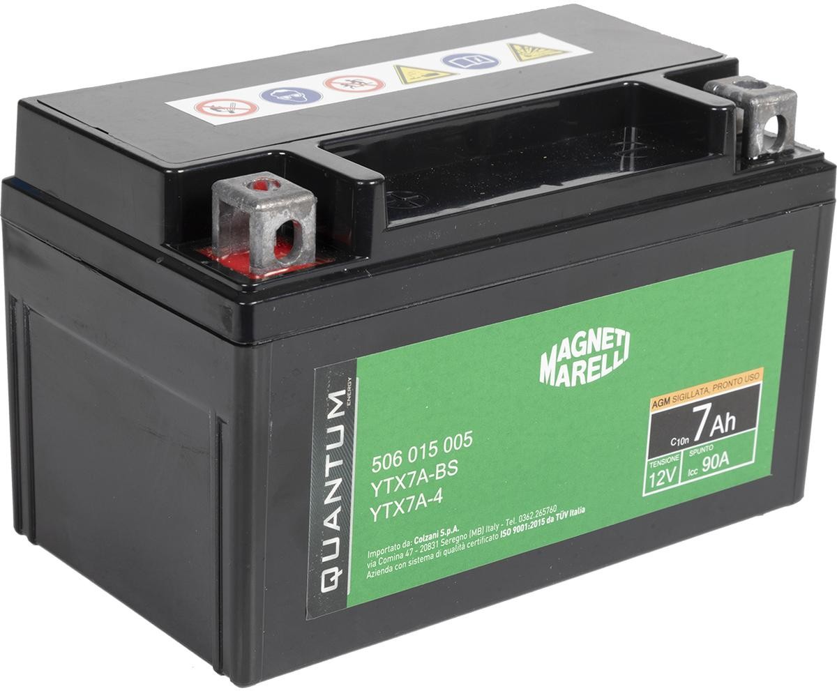 QINGQI QM125 Batterie 12V 7Ah 90A Bleiakkumulator, AGM-Batterie QUANTUM ENERGY Magneti Marelli 10831