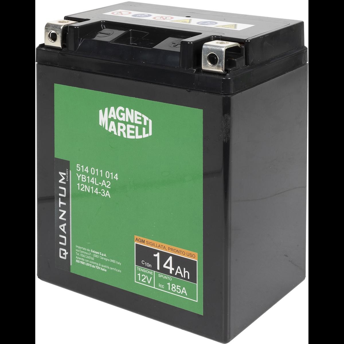 GILERA RC Batterie 12V 14Ah 85A Bleiakkumulator, AGM-Batterie QUANTUM ENERGY Magneti Marelli 10833