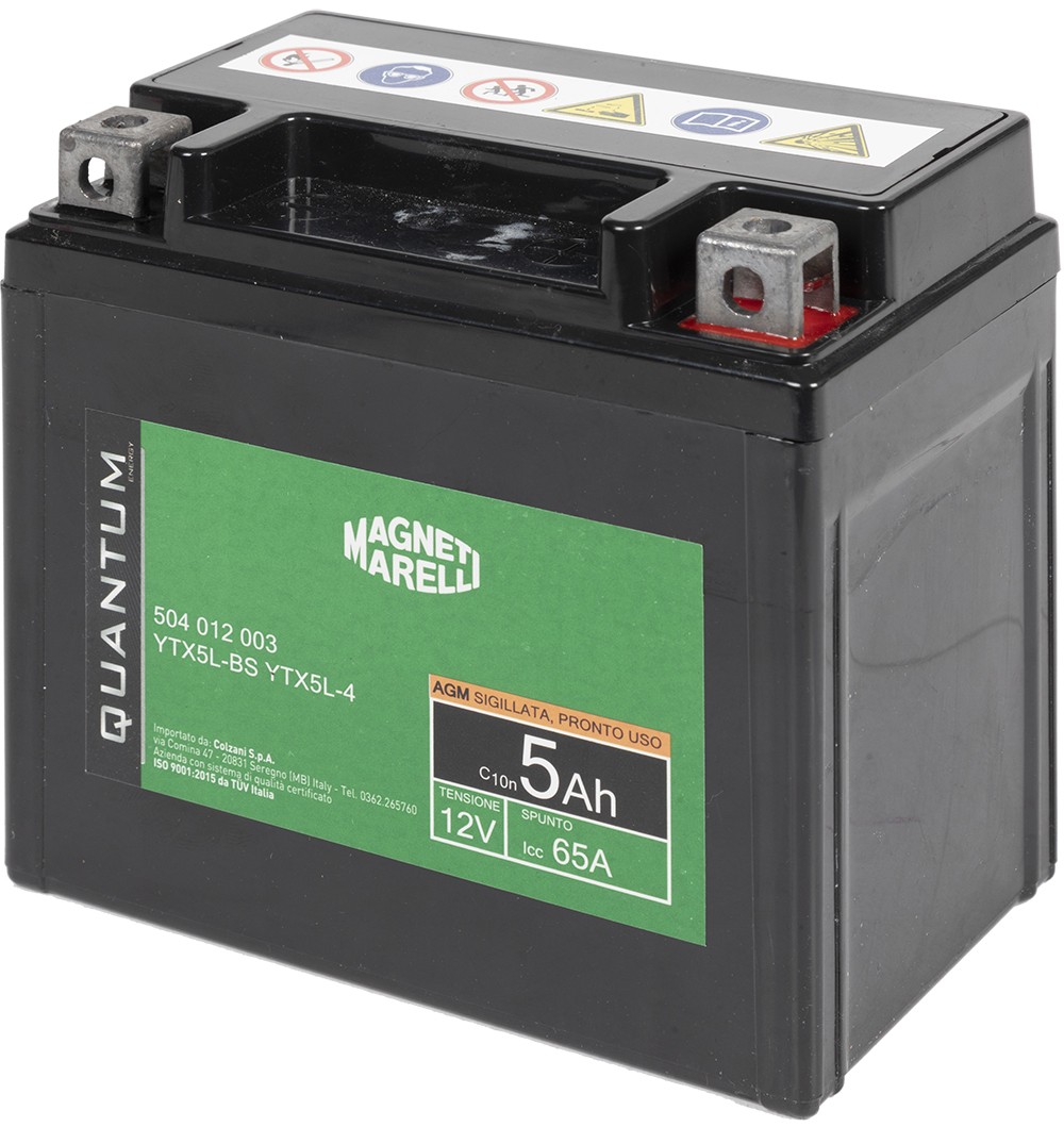 SFM MADASS Batterie 12V 5Ah 65A AGM-Batterie QUANTUM ENERGY Magneti Marelli 3623