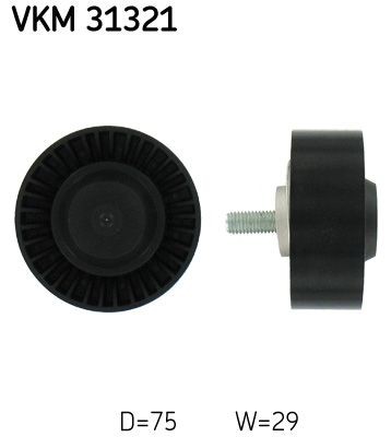 Original VKM 31321 SKF Deflection guide pulley v ribbed belt VW