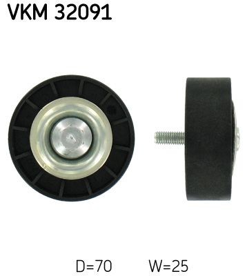 VKM 32091 SKF Deflection pulley IVECO with fastening material