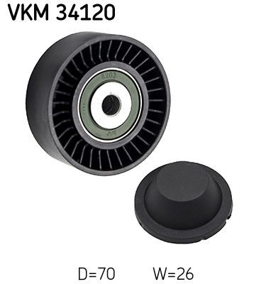 SKF VKM 34120 Deflection / Guide Pulley, v-ribbed belt JAGUAR experience and price