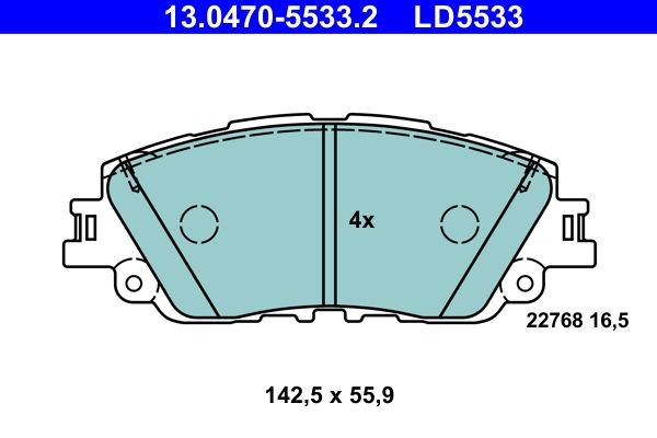 ATE Brake pad kit 13.0470-5533.2